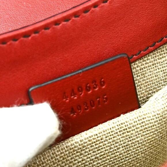 GUCCI Soft Microguccissima Mini Emily Chain Shoulder Bag Rosso - Picture 6 of 7